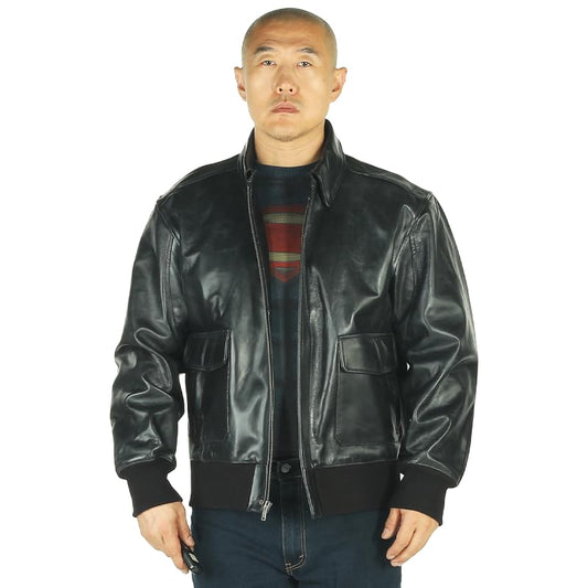 PIECOLOUR A2 bomber leather jacket goatskin