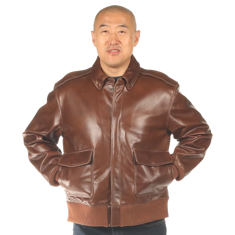 PIECOLOUR A2 bomber leather jacket The first layer of cowhide