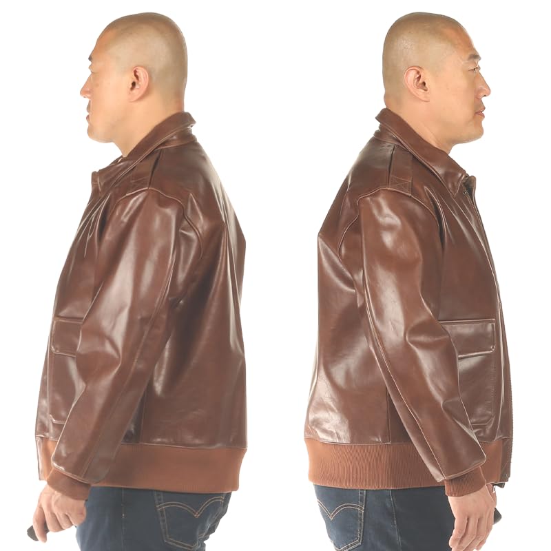PIECOLOUR A2 bomber leather jacket The first layer of cowhide