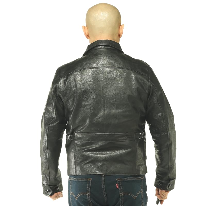 PIECOLOUR 1930s' black men's leather jacket