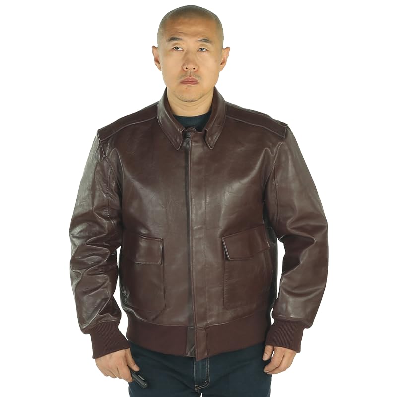 PIECOLOUR A2 bomber leather jacket goatskin