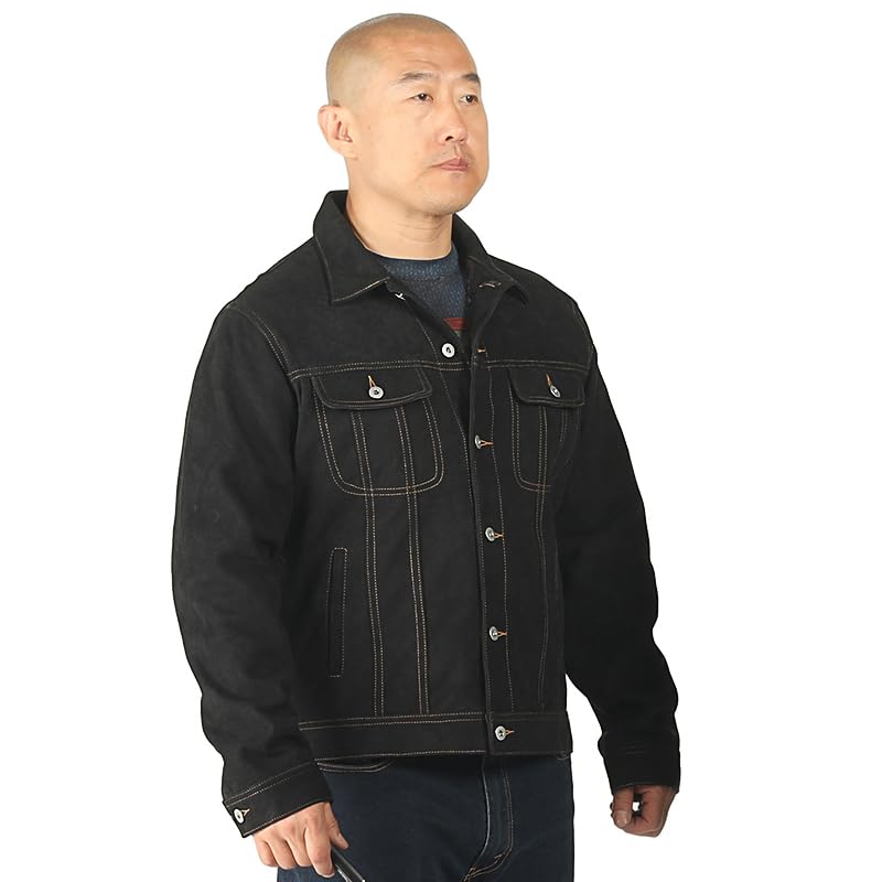 PIECOLOUR Men's black goatskin jacket 506