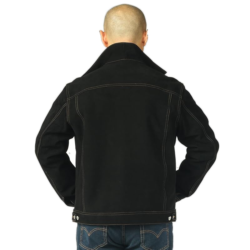 PIECOLOUR Men's black goatskin jacket 506