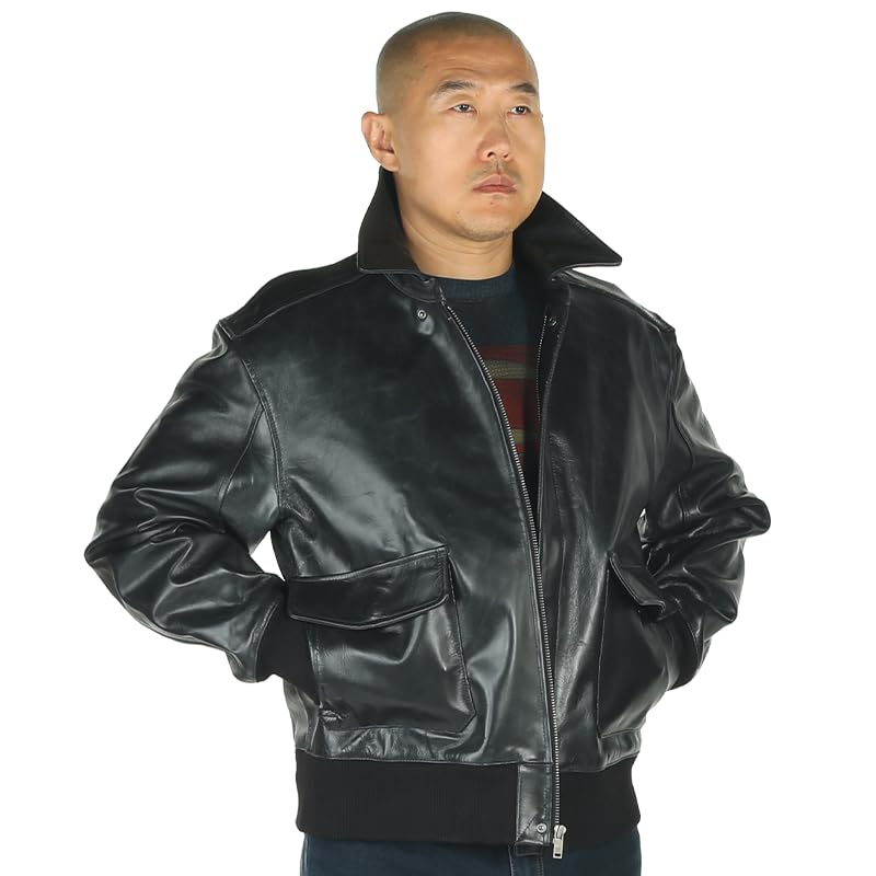 PIECOLOUR A2 bomber leather jacket goatskin