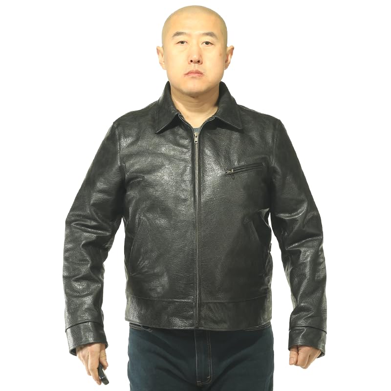 PIECOLOUR 1930s' black men's leather jacket